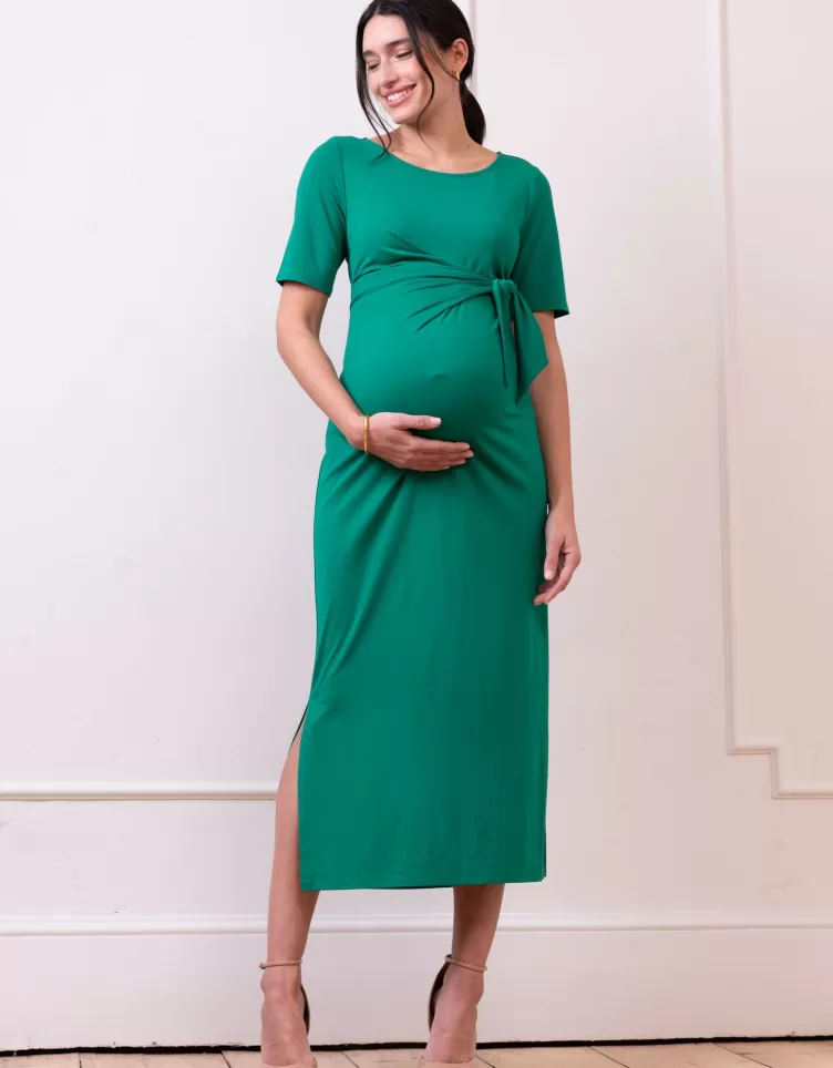 Seraphine Robe nouée sur le devant en jersey Ponte di Roma | < Robes